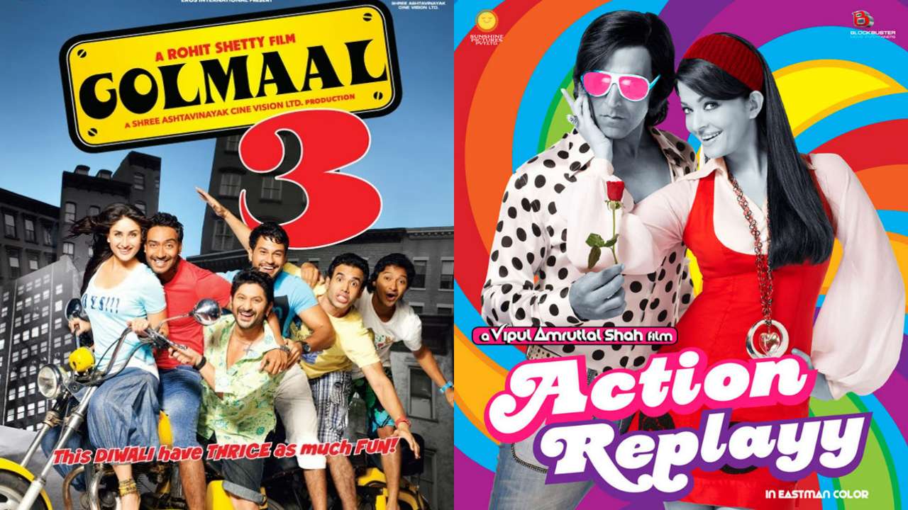 Golmaal 3 vs Action Replayy