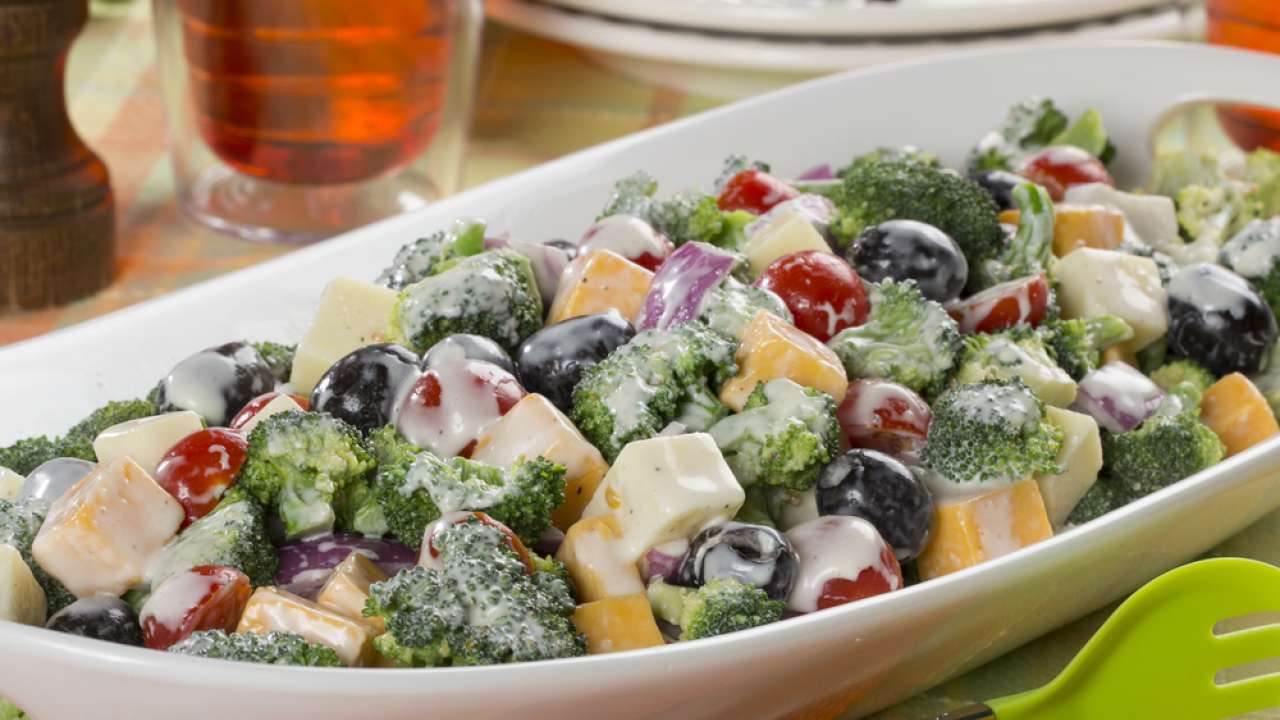 Cheese and vegetable salad