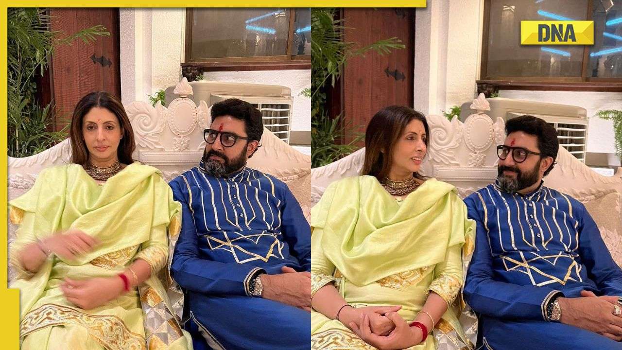 Abhishek Bachchan poses with Shweta Nanda on Bhai Dooj, actor's goofiness makes internet go ROFL