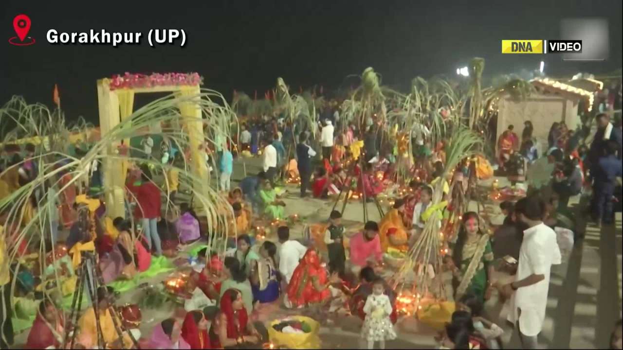 Devotees throng ghat of River Rapti on last day of Chhath Puja in Gorakhpur