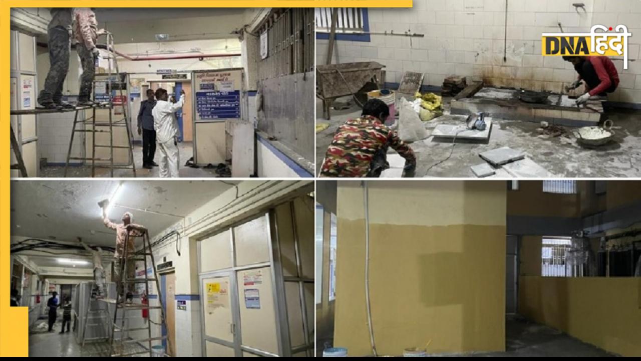 Morbi Hospital Painting : पीएम के पहुंचने से पहले अस्पताल चमकाने में जुटा प्रशासन, विपक्ष हमलावर