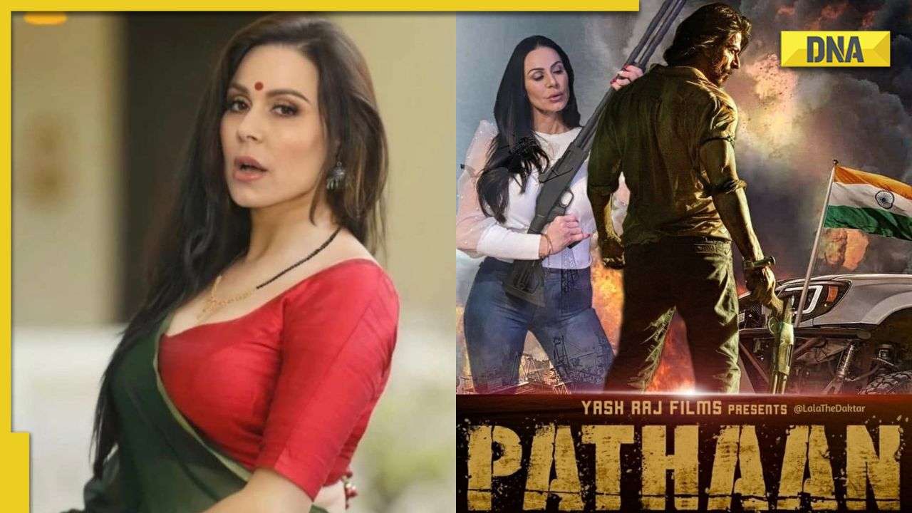 X X X Video Salman Khan - Shah Rukh Khan birthday: Adult star Kendra Lust shares fanmade Pathaan  poster as 'King' turns 58
