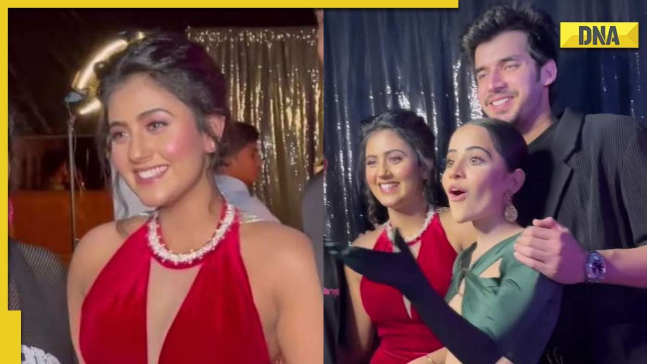 Anjali Arora raises temperature in sexy red gown at her birthday bash, Urfi Javed flaunts her belly button