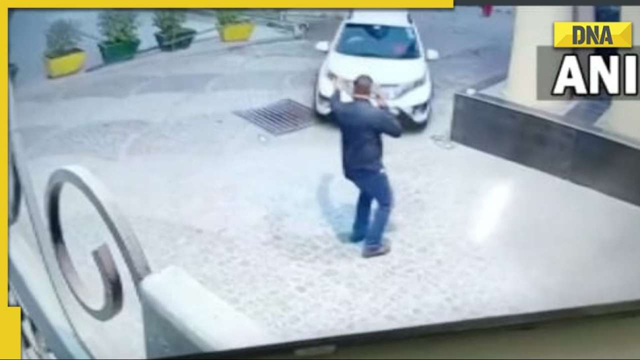 Caught on Camera: Trying to flee, rape-accused Noida executive runs over security guard
