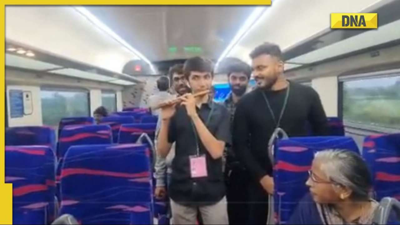 Viral video Vande Bharat Express passenger breaks plays
