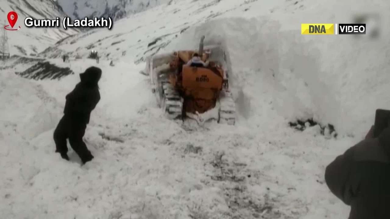 BRO conducts snow clearance drive in Zoji La, Ladakh