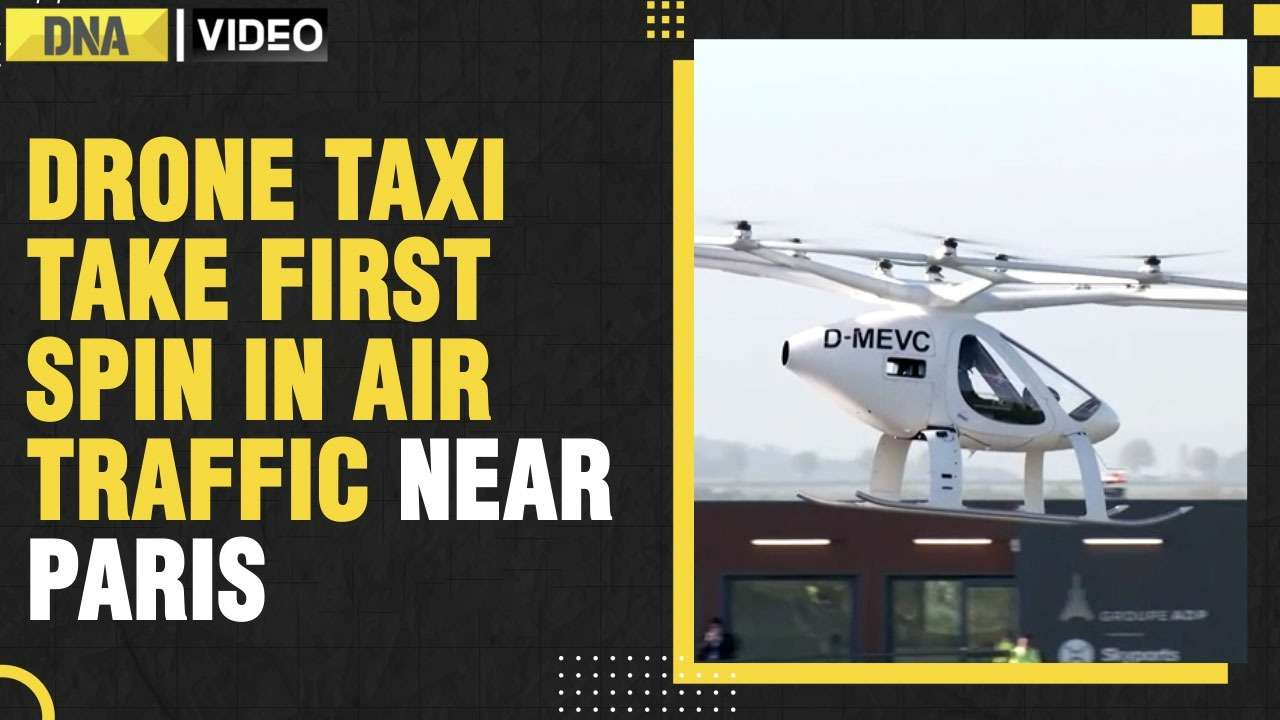 First time Ever! Drone taxi take first spin in air traffic near Paris