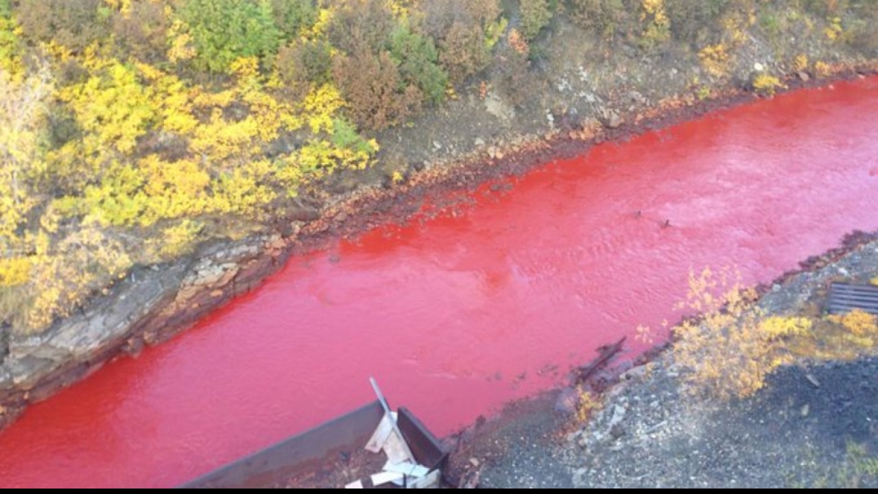 blood red river in siberia