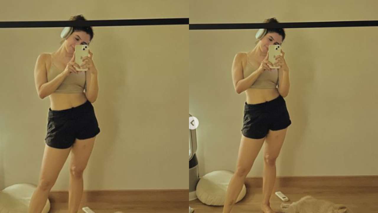 Sanya Malhotra's workout selfie