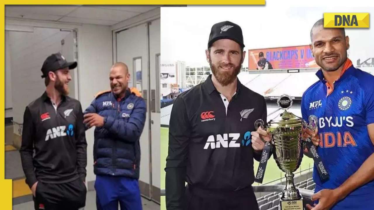 Watch: Shikhar Dhawan, Kane Williamson involved in friendly banter ahead of IND-NZ ODI series opener