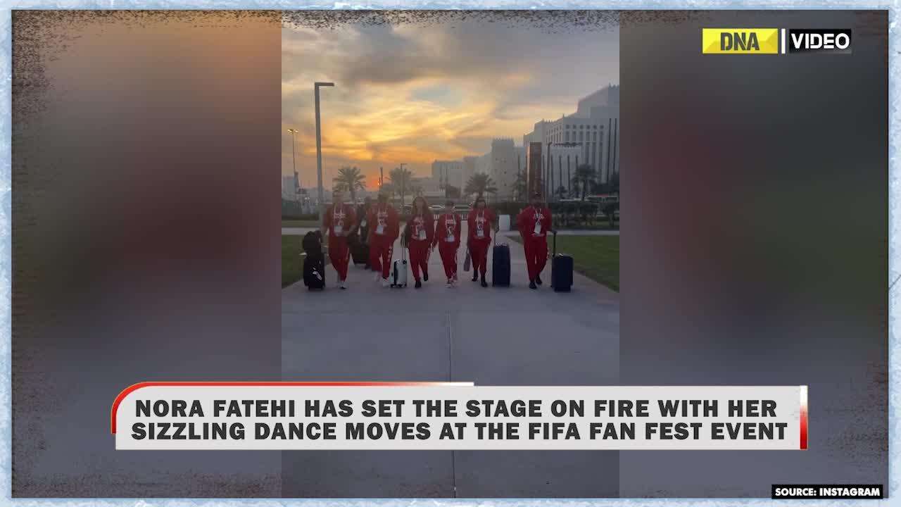 DNA Big Screen: Nora Fatehi sets FIFA Fan Fest stage on fire with her performance, waves Indian flag