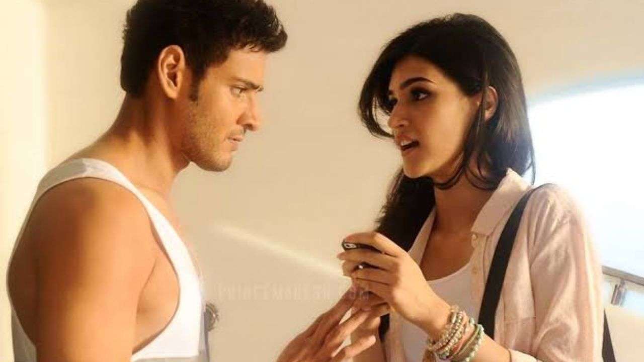 Kriti Sanon during her first major break with Mahesh Babu