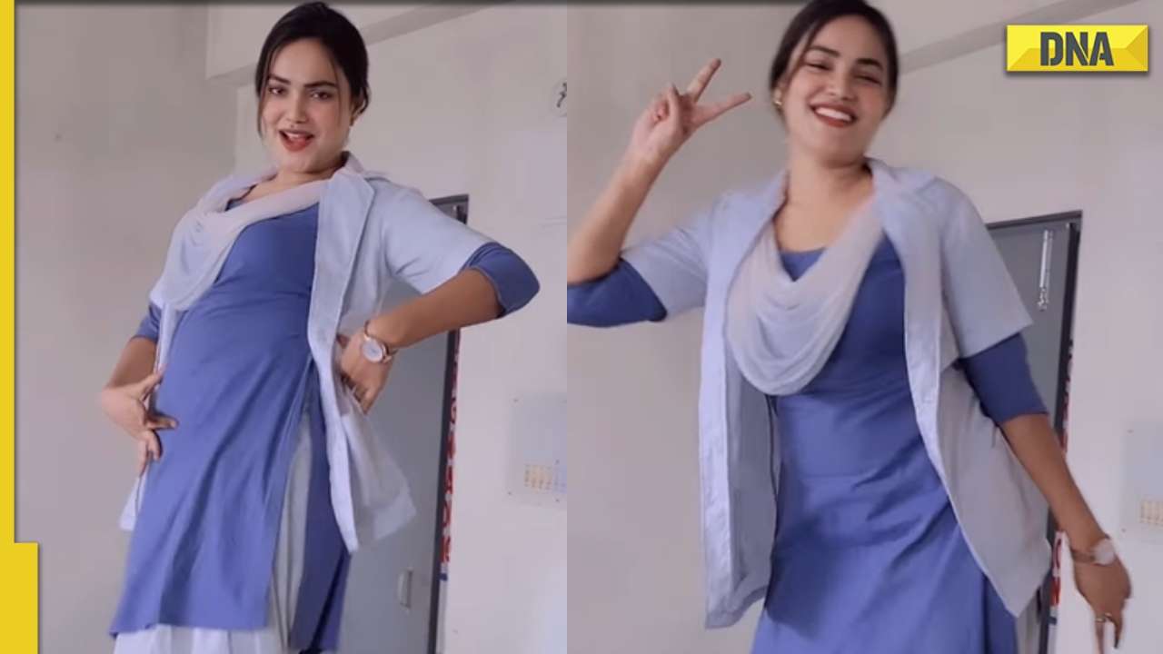 School Gril Xxx - College girl dances to Bhojpuri song in viral video, netizens say 'mauj  kardi'