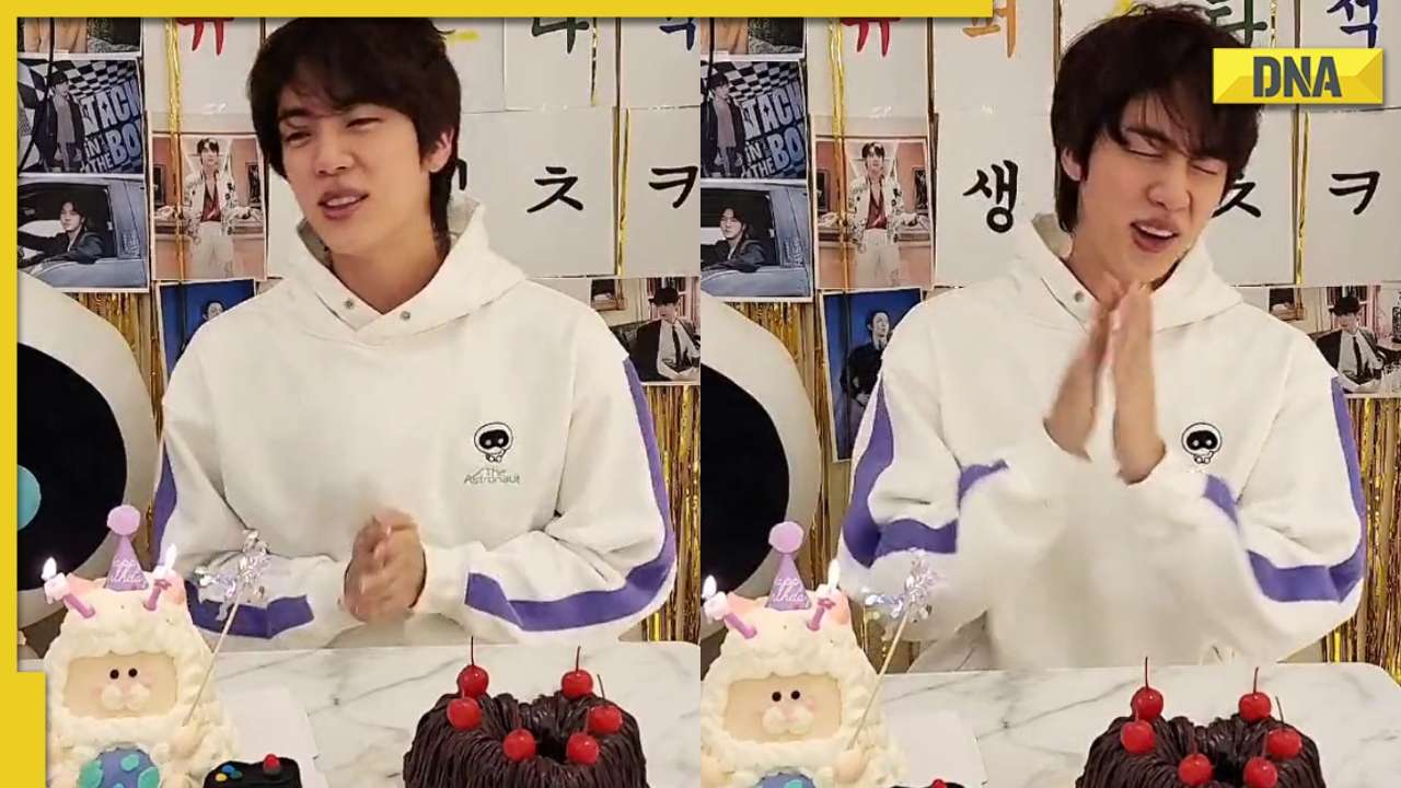 BTS' Jin cuts his birthday cake during live session, says THIS ...