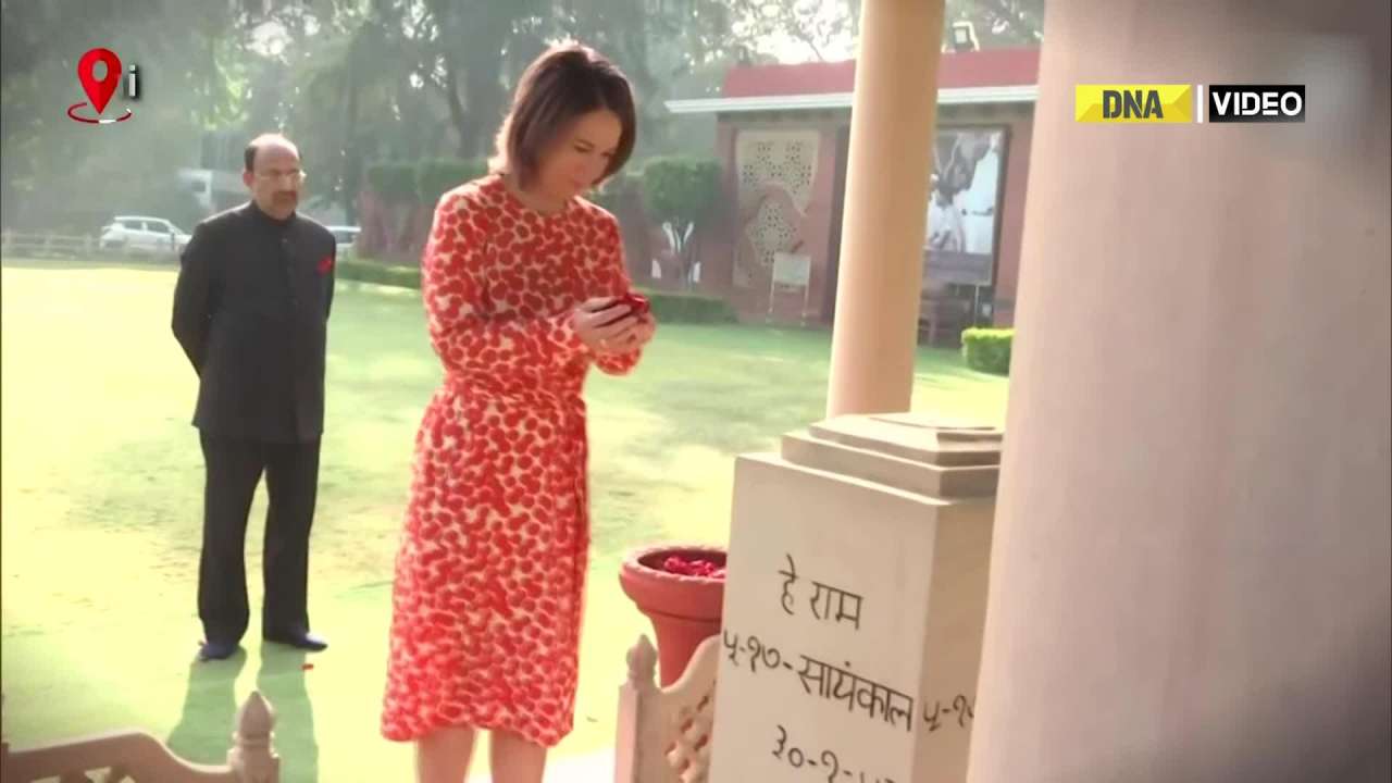 German Foreign Minister Baerbock pays homage to Mahatma Gandhi at Gandhi Smriti 