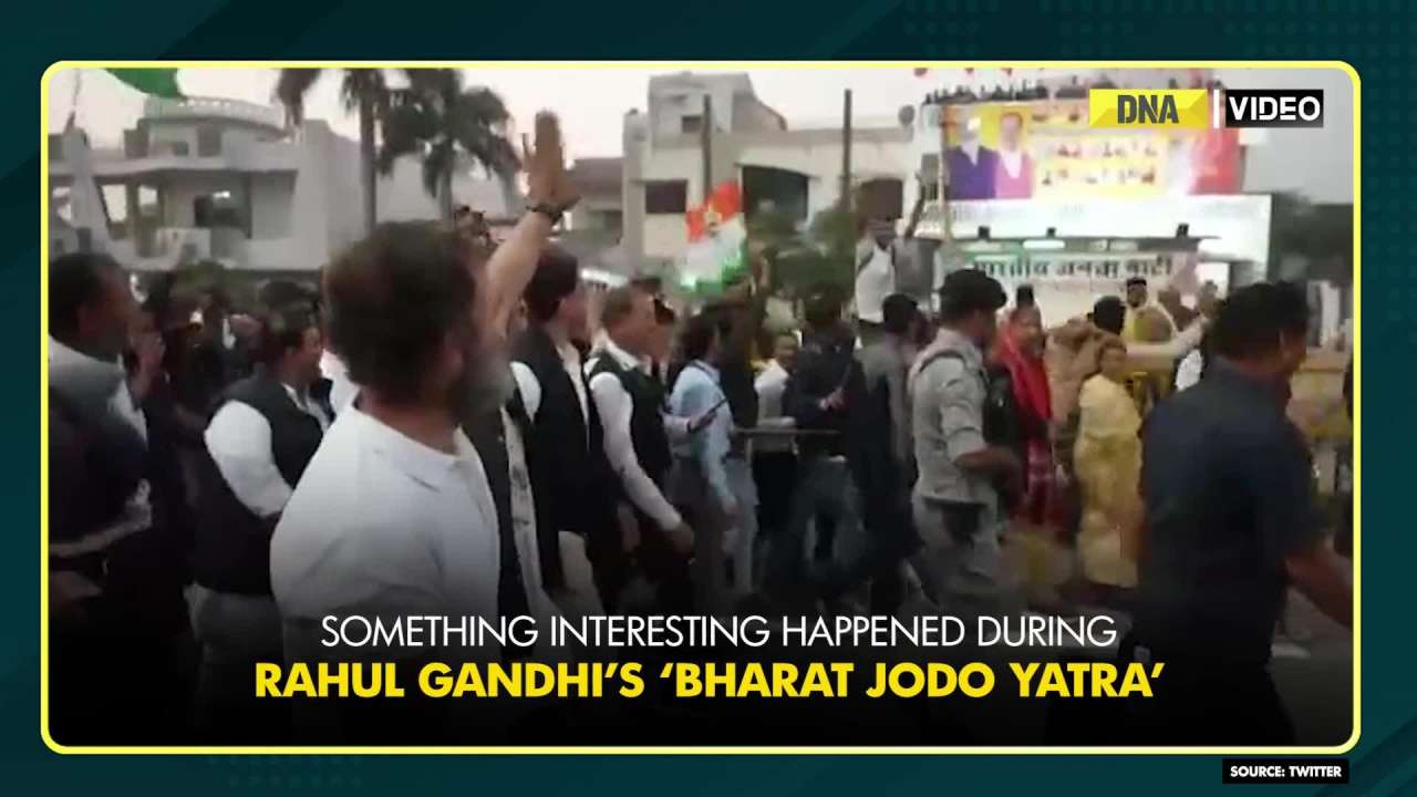 WATCH: Rahul Gandhi blows flying kisses to crowd during Bharat Jodo Yatra
