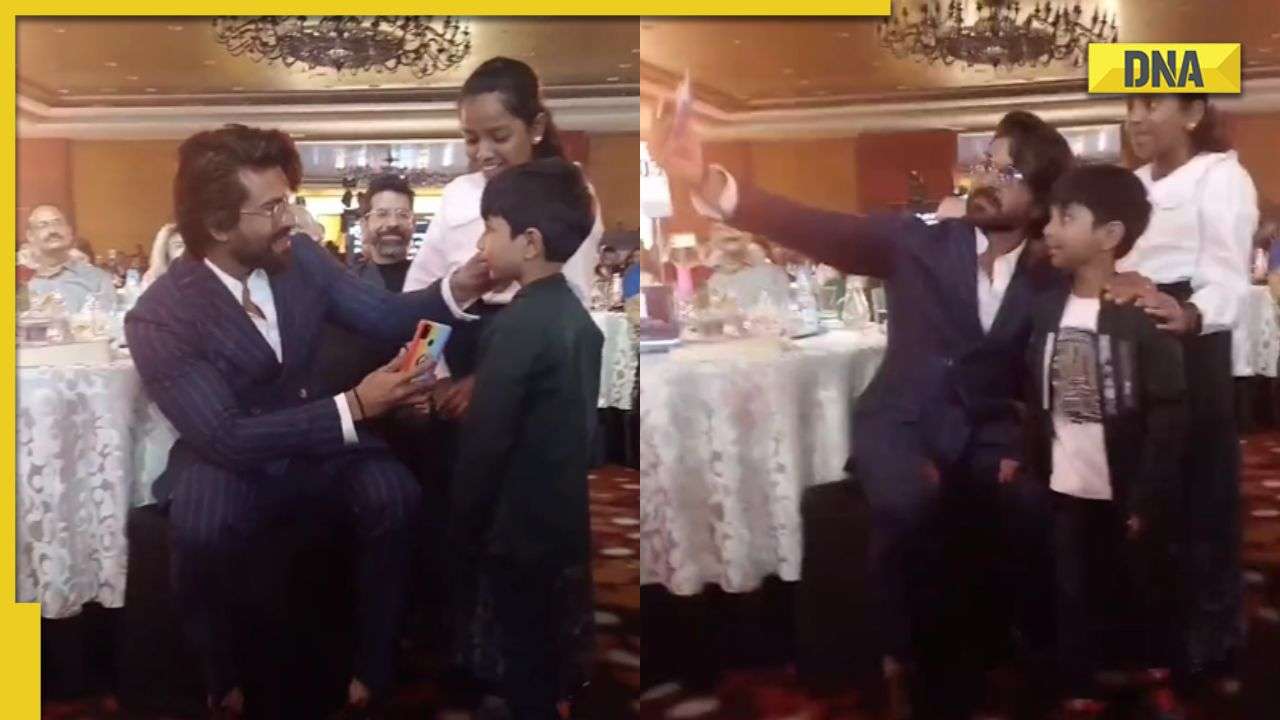 RRR star Ram Charan clicks selfie with kids of Galwan braveheart, netizens call him 'legend'