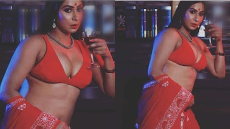Red hot Kamalika Chanda showing deadly combination of sharab with shabab
