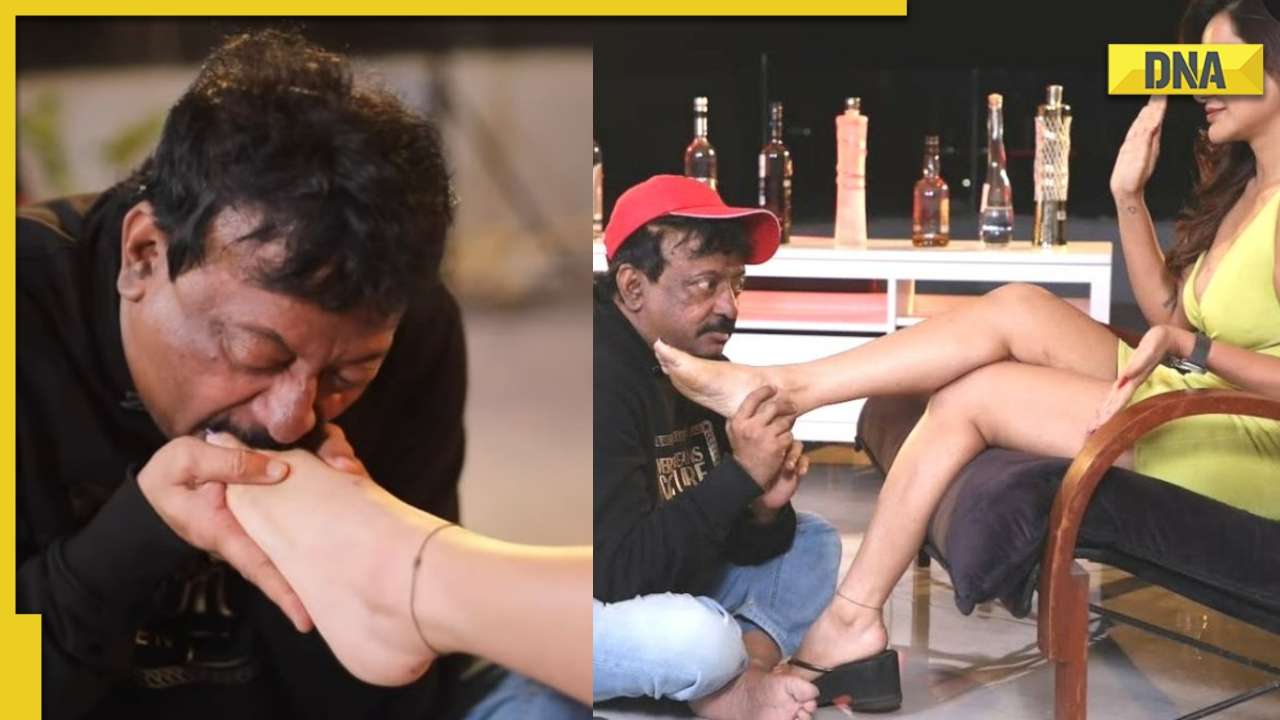 Forced Lesbian Feet Licking - Ram Gopal Varma licks actress Ashu Reddy's toes, video goes viral