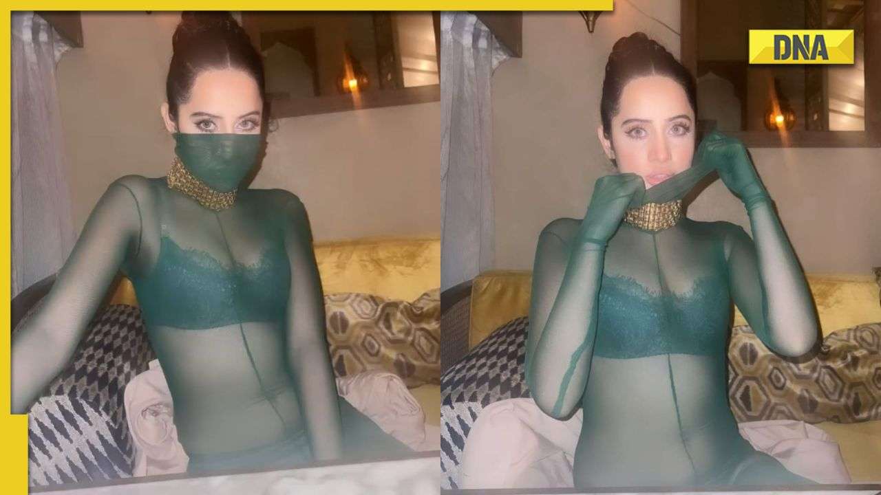 Urfi Javed gets mercilessly trolled for wearing green see-through outfit, netizens say 'mosquito net pehan kar...'