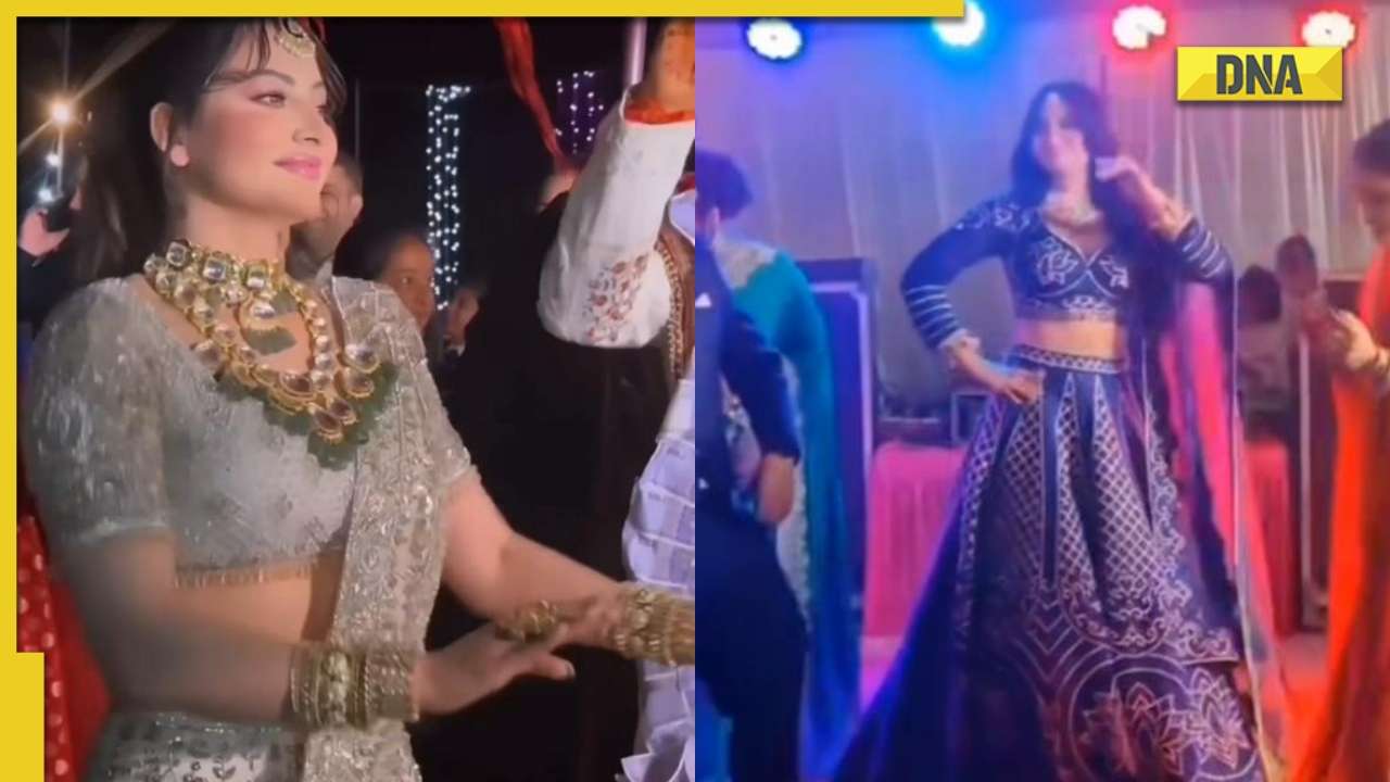 Urvashi Rautela dons lehenga worth Rs 35 lakh at her brother's wedding, video goes viral