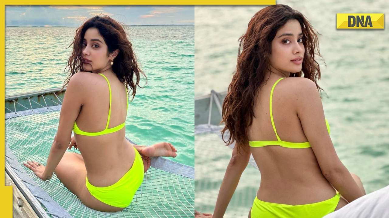 Janhvi Kapoor sets internet on fire in neon-yellow bikini, photos go viral