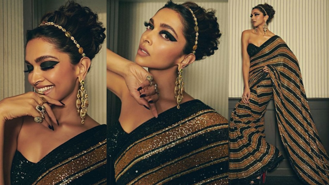 Deepika Padukone in Sabyasachi saree on Cannes red carpet