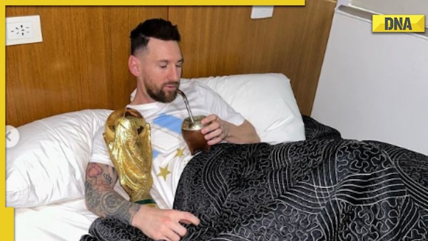 FIFA World Cup 2022: Argentina legend Lionel Messi poses with WC trophy ...