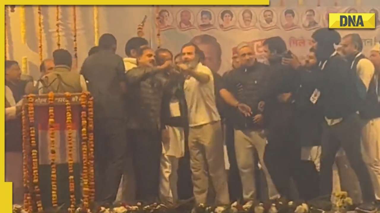 Bharat Jodo Yatra Rahul Gandhi Gets Angry Pushes Man Trying To Take Selfie Video Goes Viral