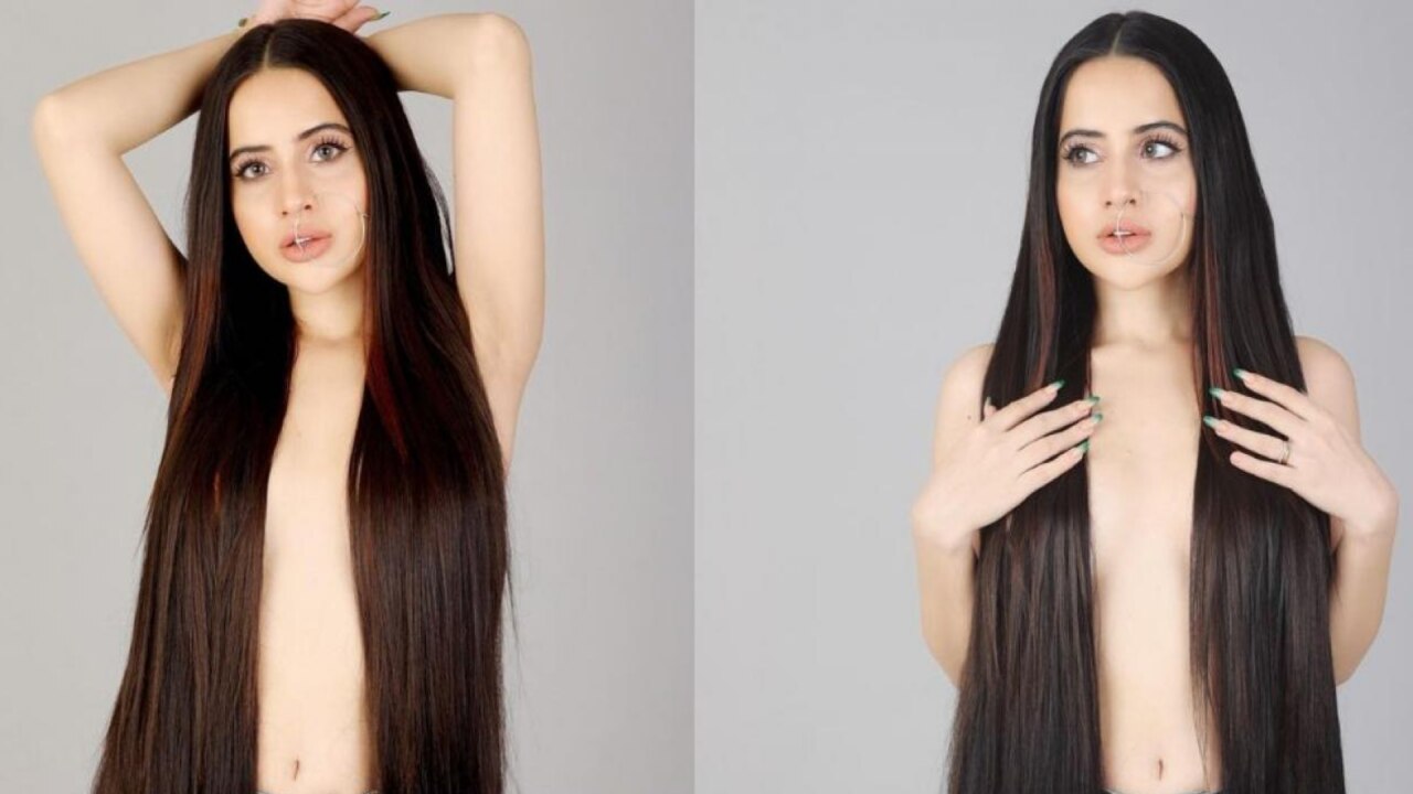 Urfi Javed covered body with Long Hair