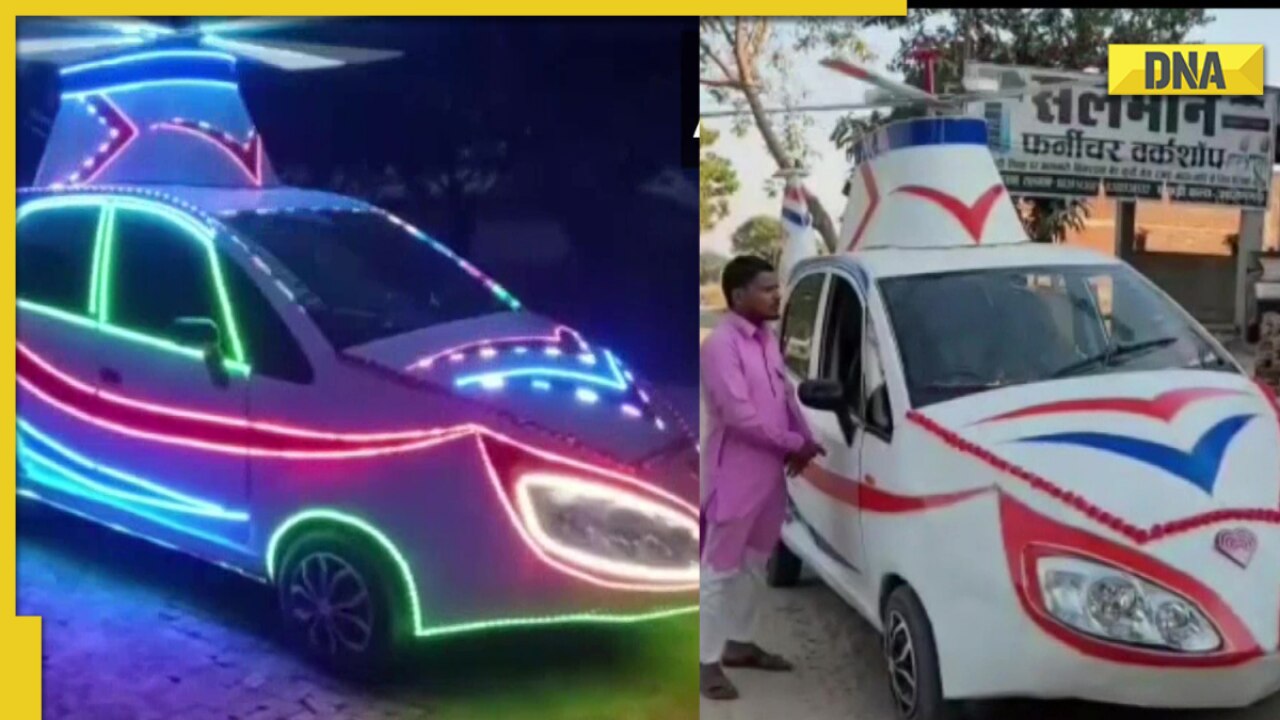 Viral Video Tata Nano modified to look like a helicopter by UPbased