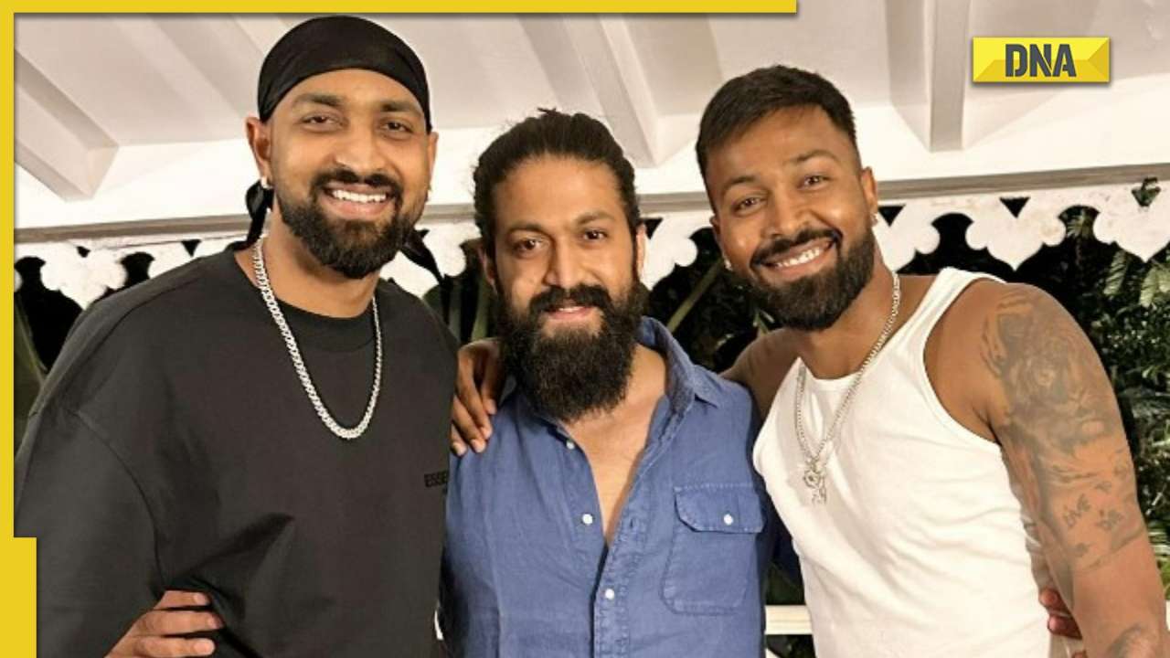Yash poses with Hardik Pandya and Krunal Pandya, cricketer quips: 'KGF 3'