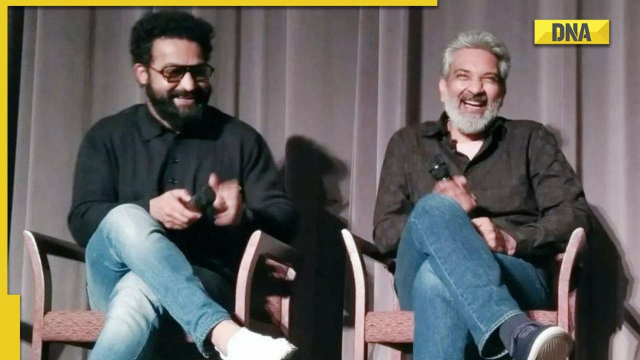 SS Rajamouli heaps praise on Jr NTR at RRR screening in Los Angeles, says he can even 'perform with an eyebrow'