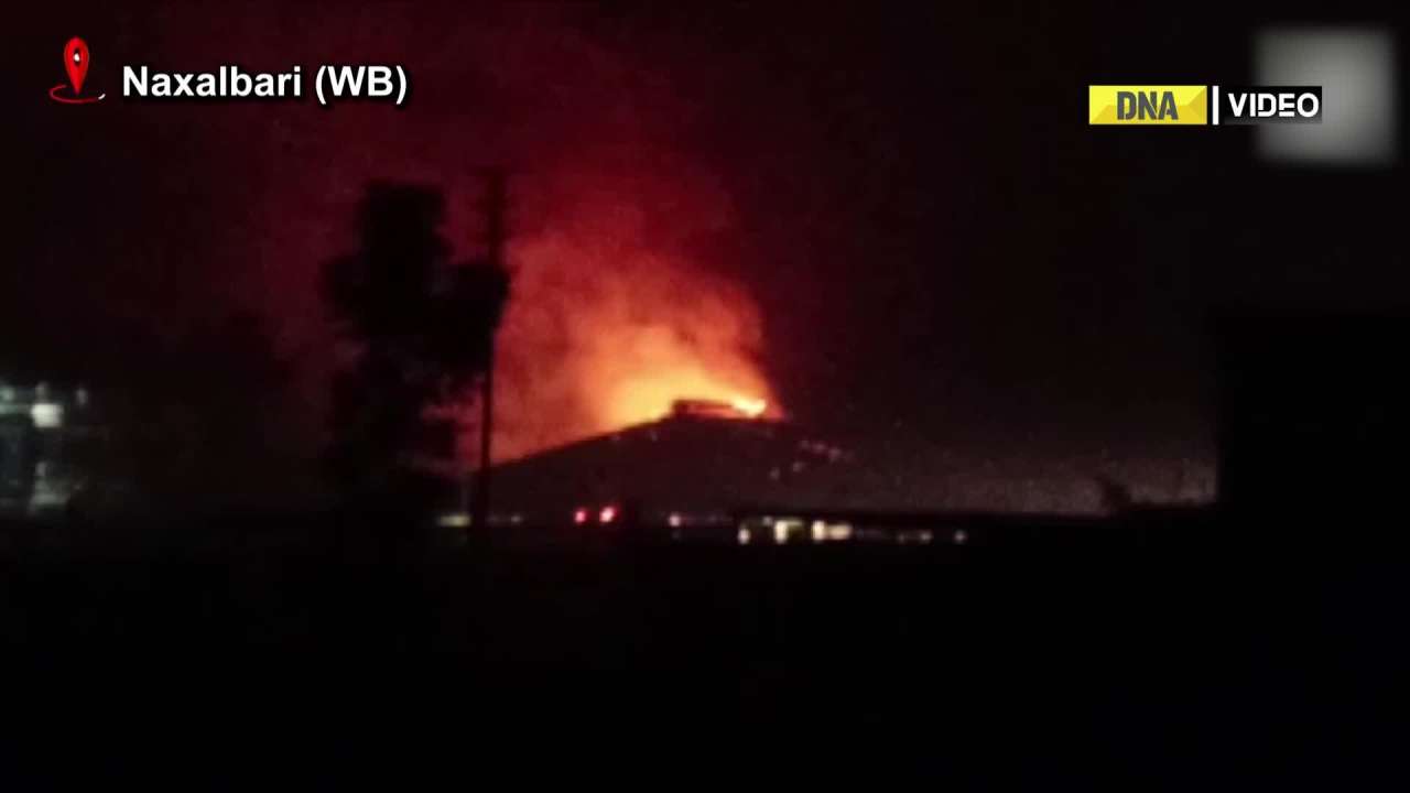 WB: Massive fire breaks out in bottle-leaf factory in Naxalbari