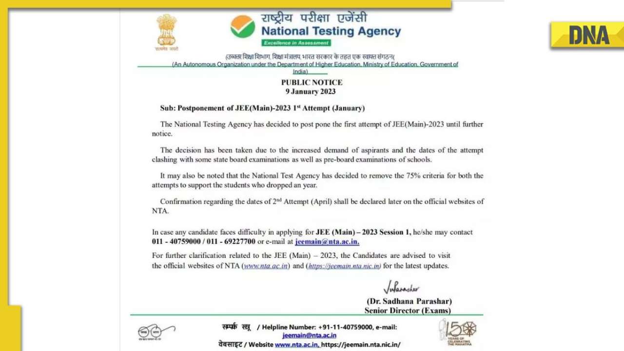 FACT CHECK: Fake Notice Circulates On Twitter Saying JEE Main 2023 ...