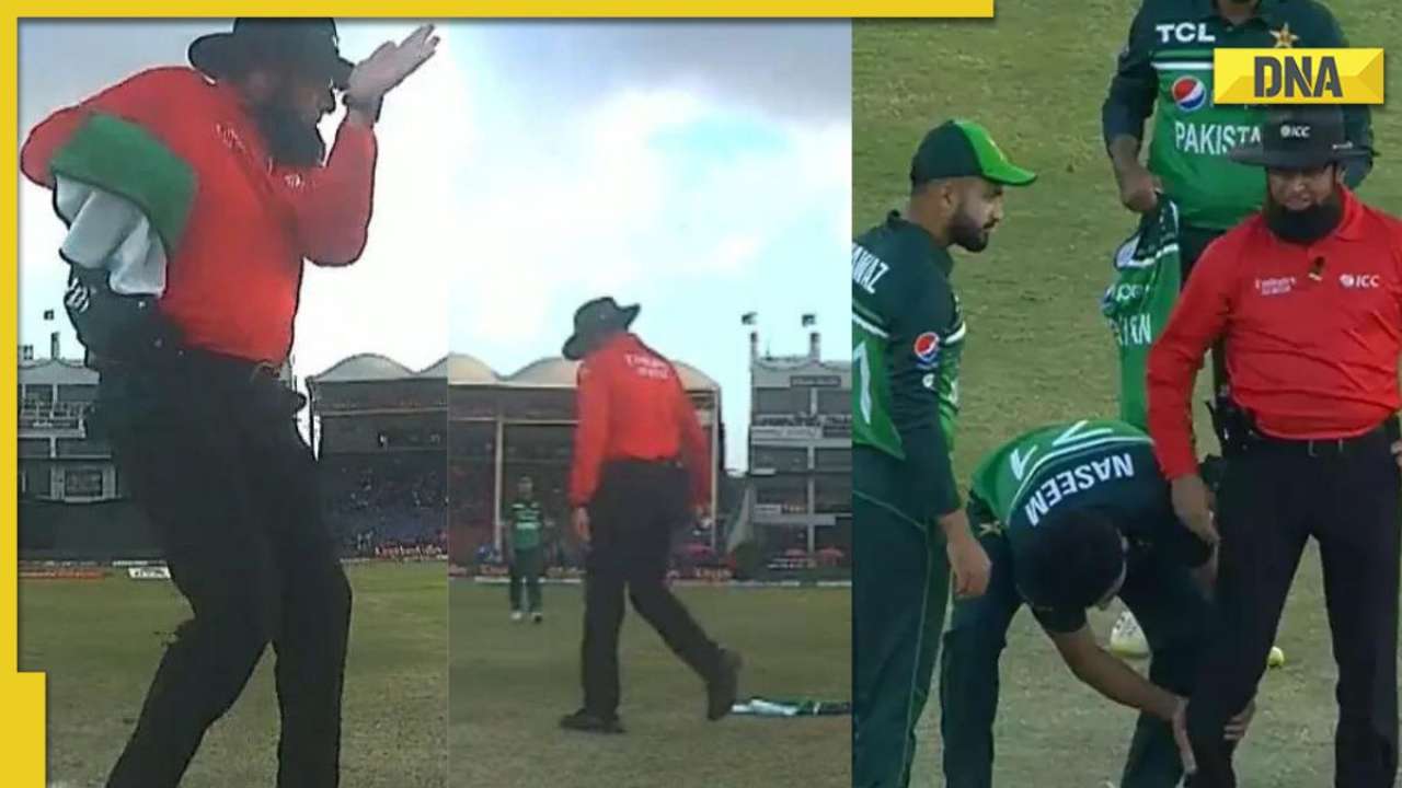 Watch: Aleem Dar throws Haris Rauf's sweater after being hit by direct throw during 2nd ODI vs New Zealand
