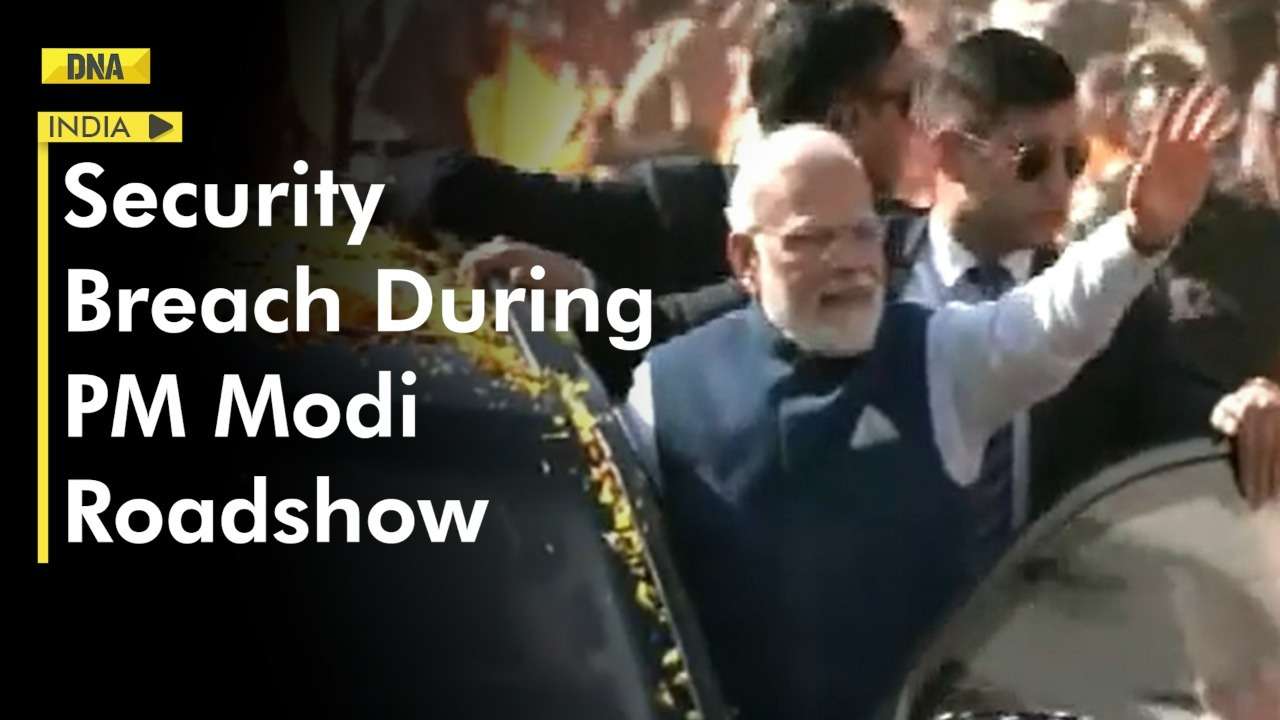 Watch: Security breach during PM Modi's roadshow in Hubbali, Karnataka 