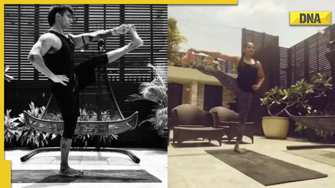 Bipasha Basu and Karan Singh Grover's terrace garden, workout space