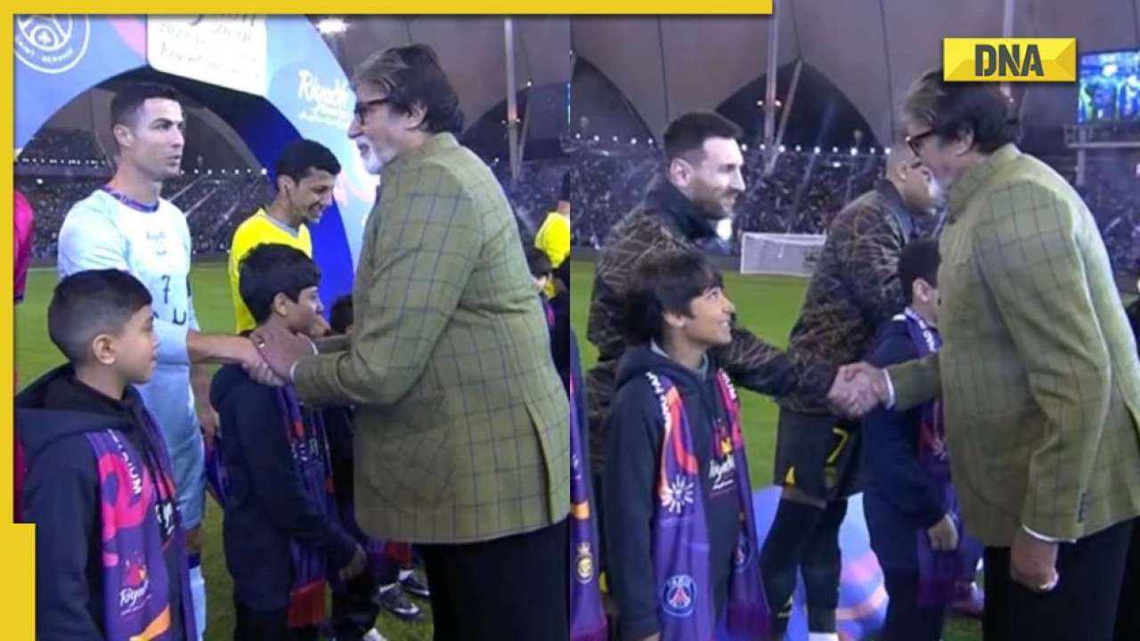 PSG vs Saudi All Star XI Amitabh Bachchan meets Messi, Ronaldo