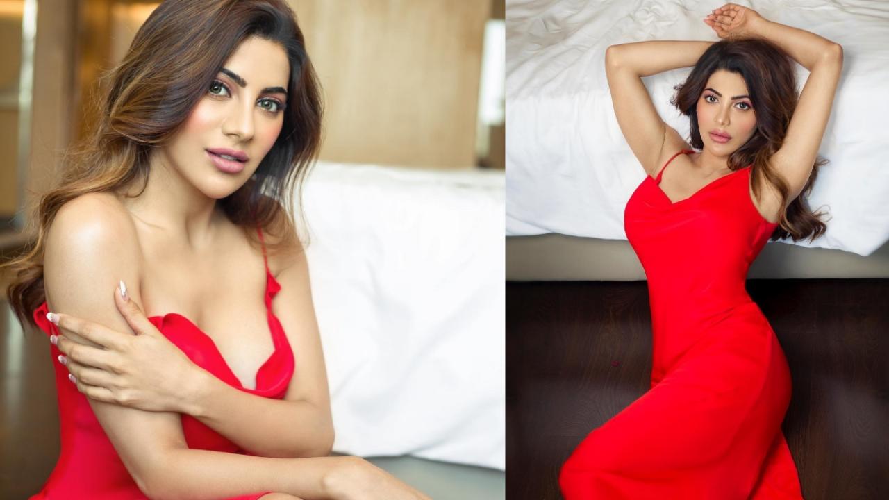 Nikki Tamboli Red Hot Photo Shoot