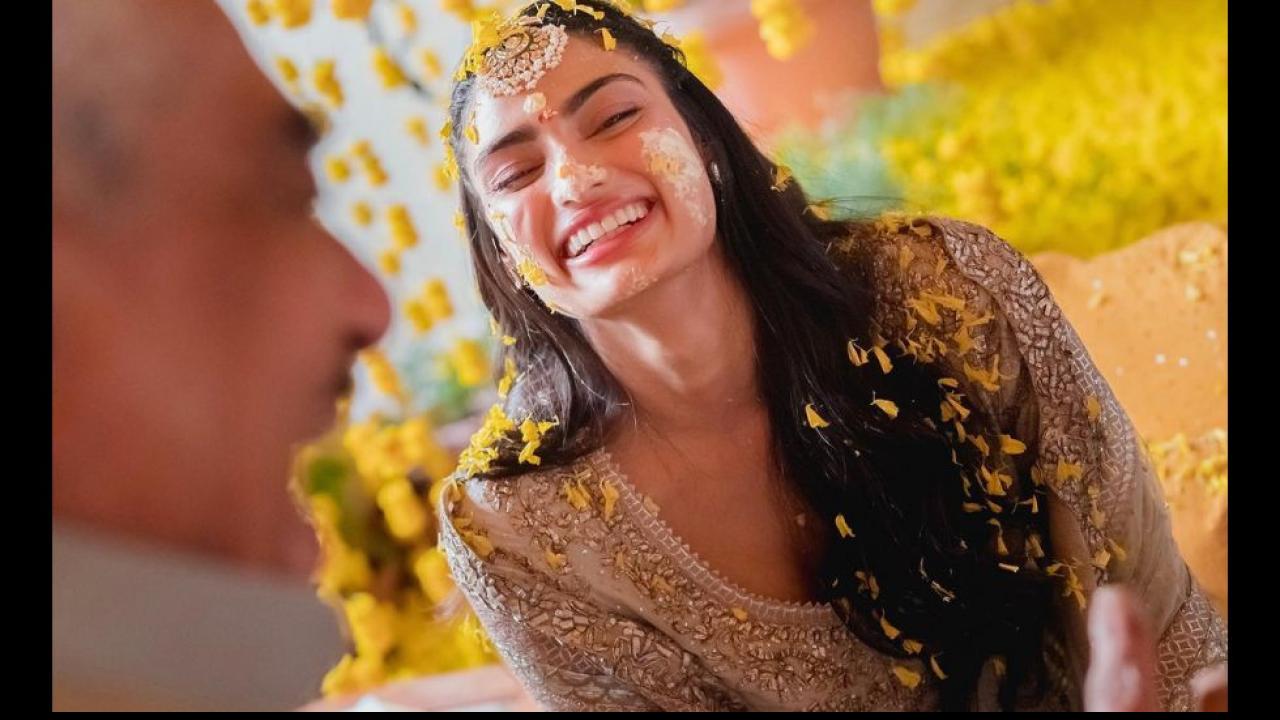 Athiya Shetty Look In Haldi Ceremony