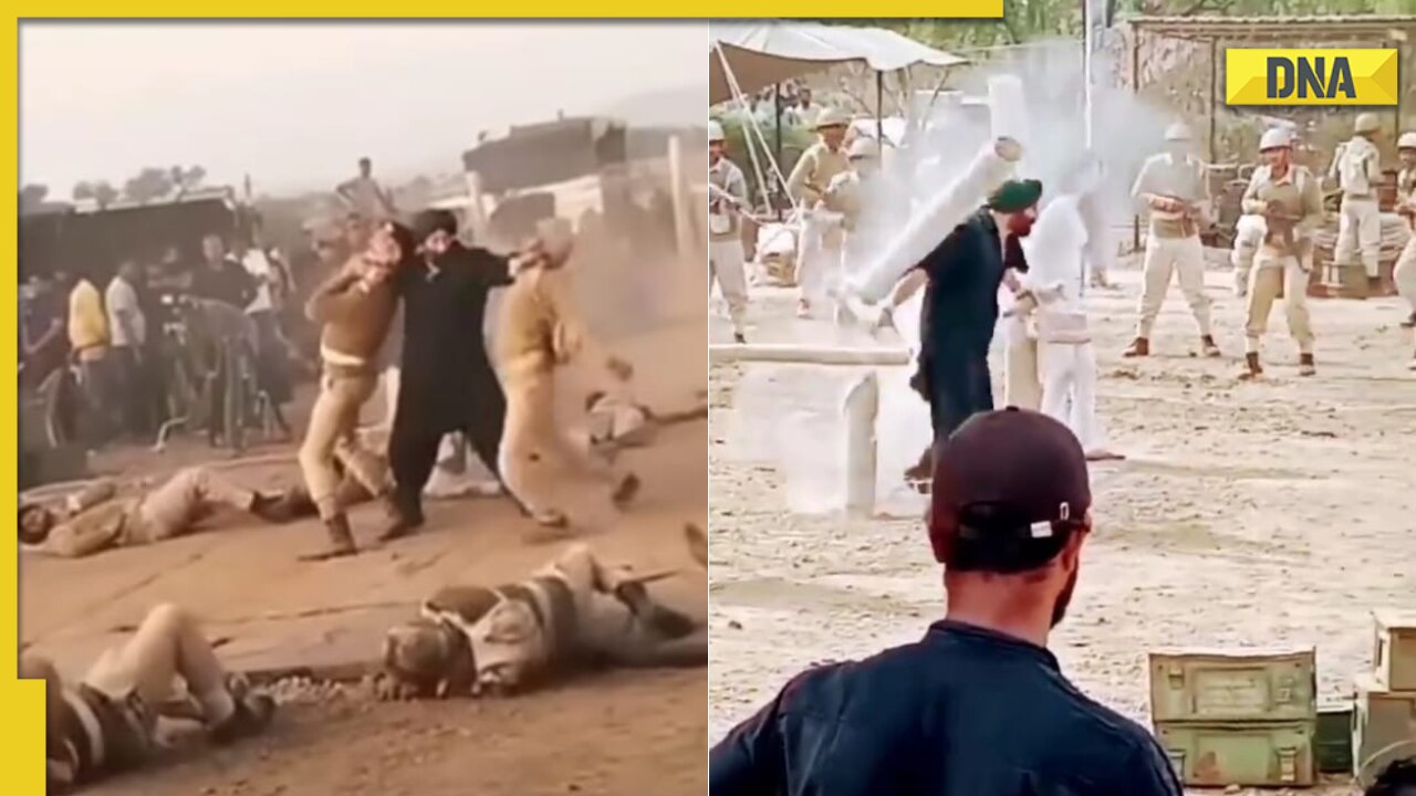 Gadar 2 fight scenes leaked: sunny deol fights dozens of enemies, breaks chains in style in viral shoot videos