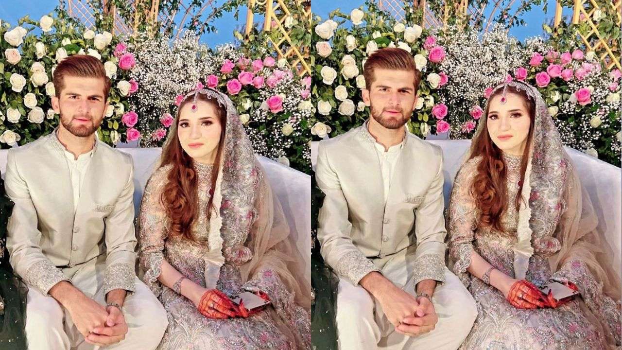 Wedding pictures of Shaheen Shah Afridi and Shahid Afridi's daughter ...