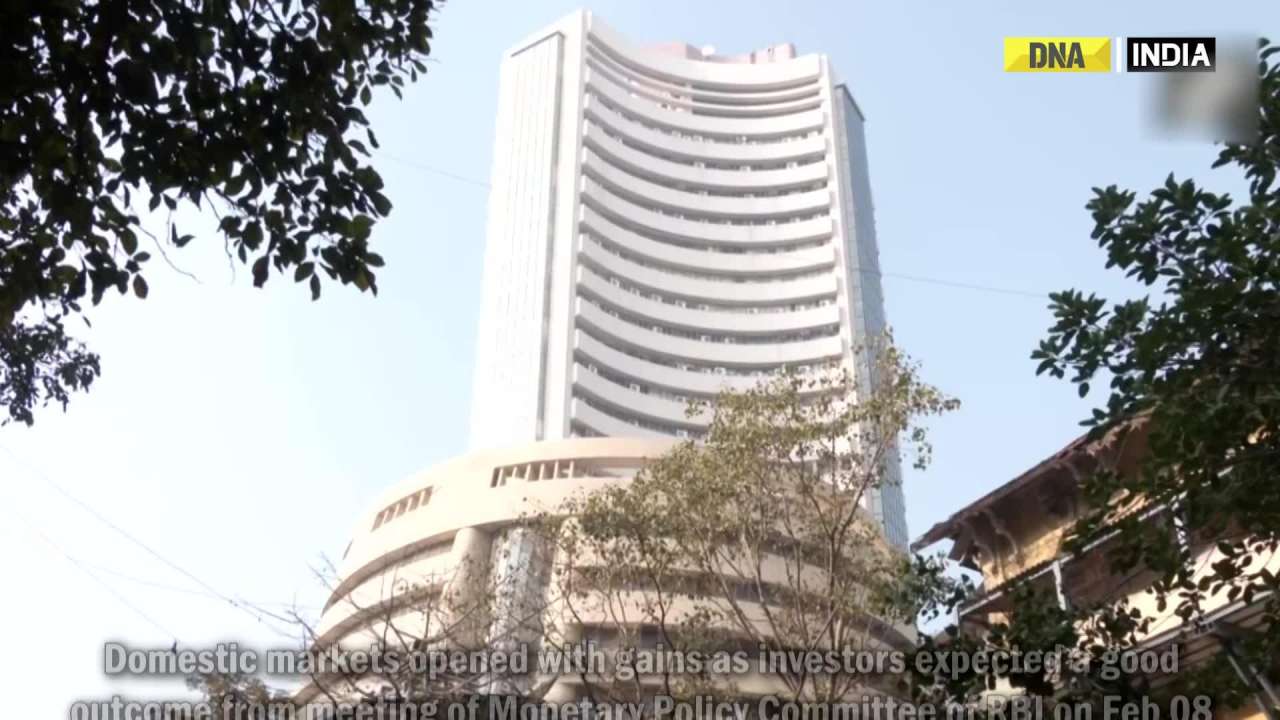 Markets open with gains as investors expect RBI MPC meeting outcome 