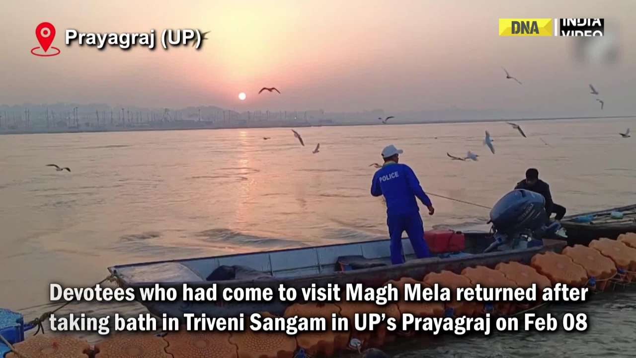 Magh Mela: Devotees return after taking bath in Triveni Sangam in Prayagraj