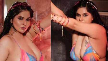 Aabha Paul in sexy multi-colour bikini