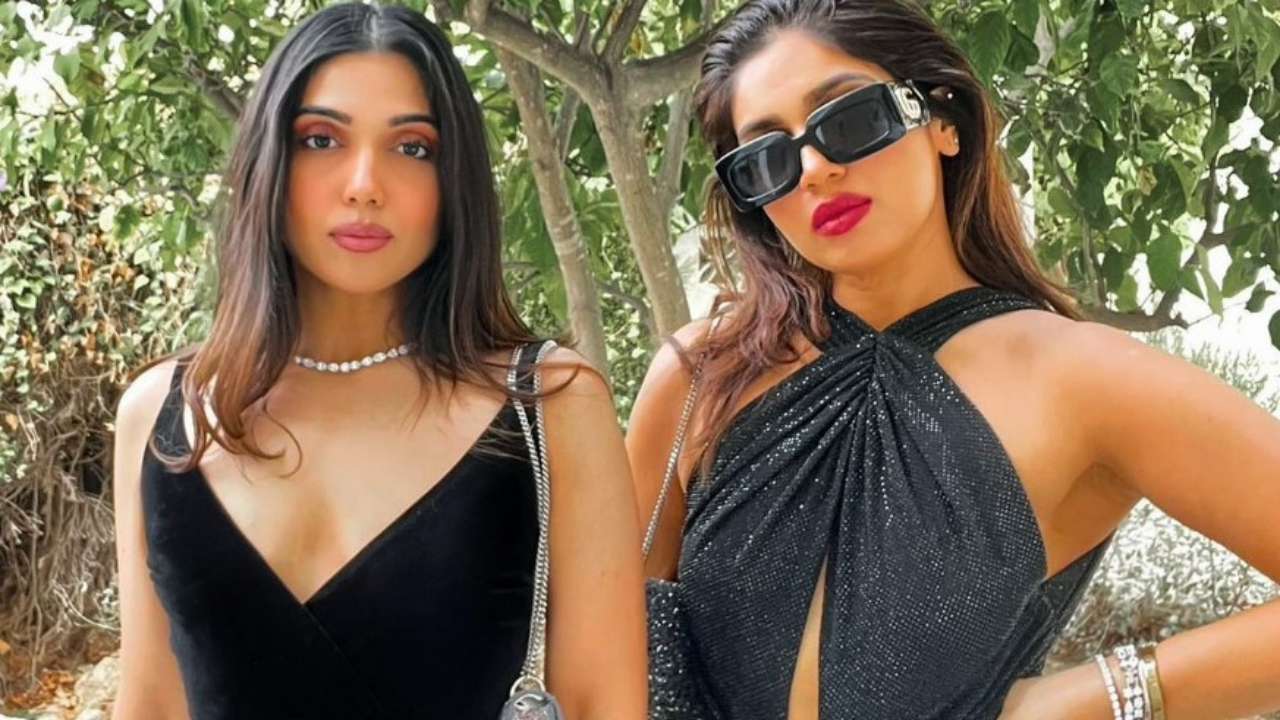 Pednekar sisters twinning in black