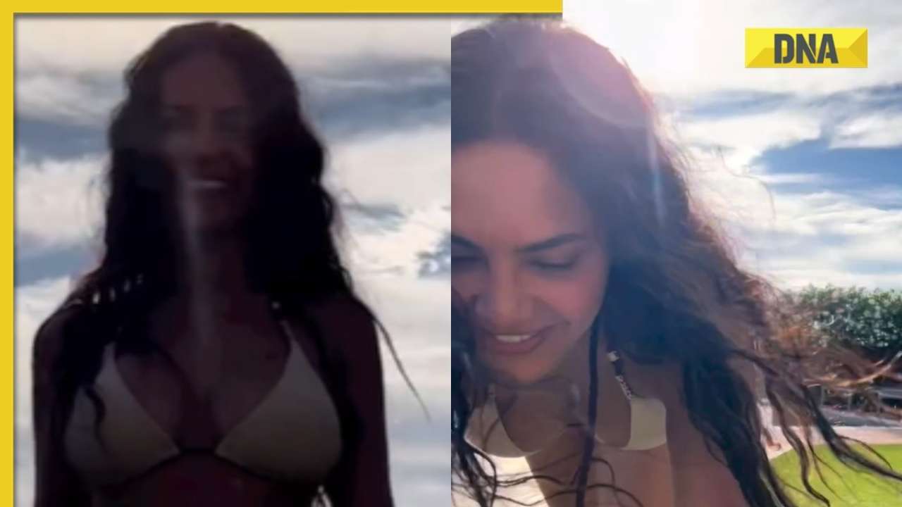 1280px x 720px - Esha Gupta sets internet on fire in sexy beige bikini near swimming pool,  video goes viral