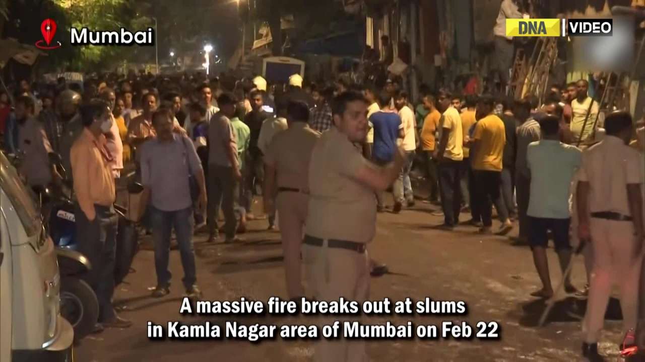 Maharashtra: Fire breaks out in the slums of Kamla Nagar in Mumbai