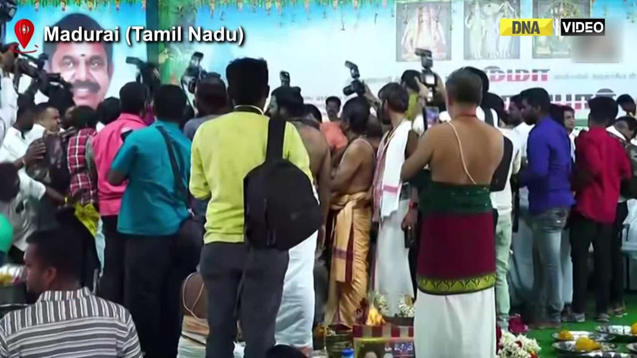 Tamil Nadu: AIADMK leader EPS attends mass wedding ceremony in Madurai